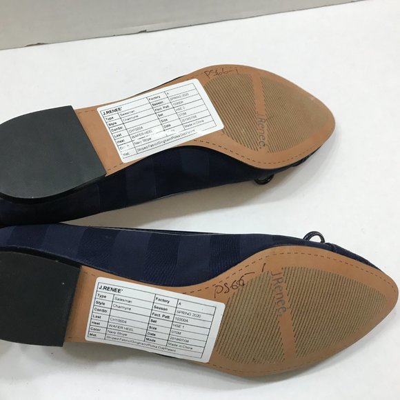 J.Renee’ Navy striped fabric FLAT - Picture 4 of 4